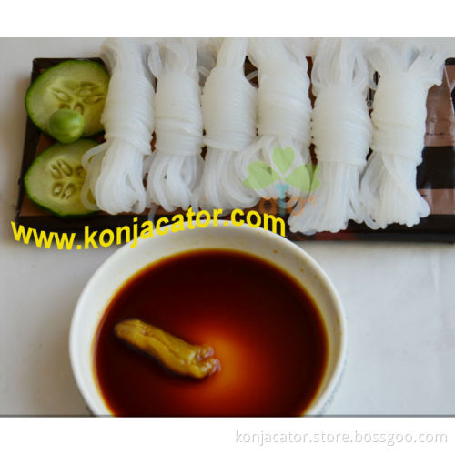 Zero fat and high fibre moyu noodles, shirataki de konjac, konjac silk knots